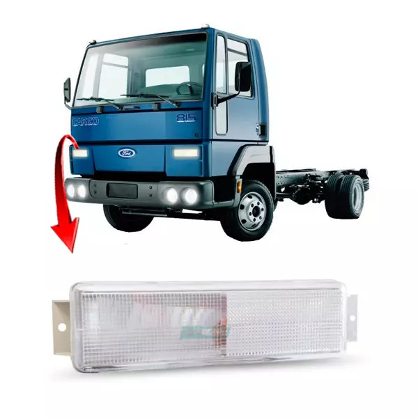 LANTERNA PISCA FRONTAL DIREITO COM CUPULA FORD CARGO 814 815 1317 2422 96 A 98 -