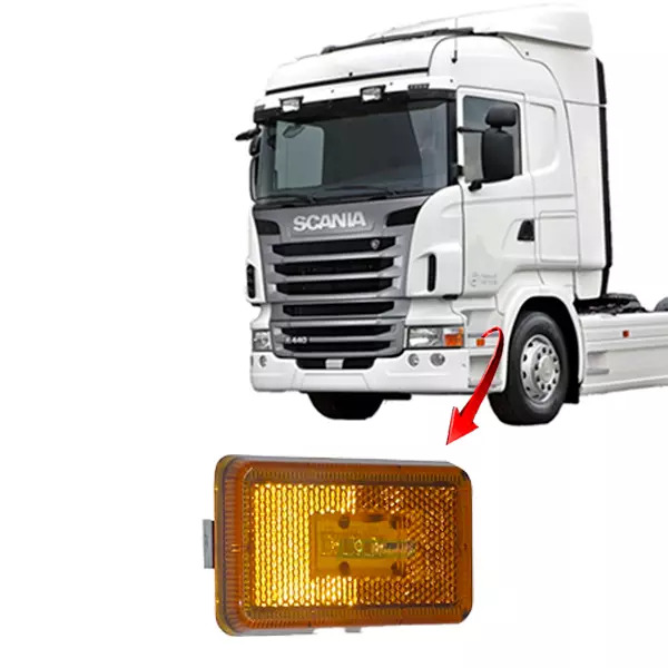 LANTERNA LATERAL SINALIZACAO COM PLUG PARA SCANIA SERIE 5 (1737413])