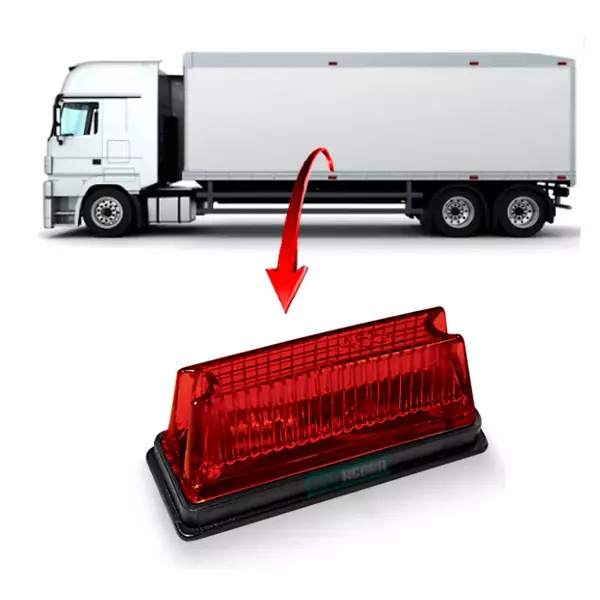 LANTERNA LATERAL VERMELHA FURGAO BAU RETANGULAR (452VM-PL04520003)