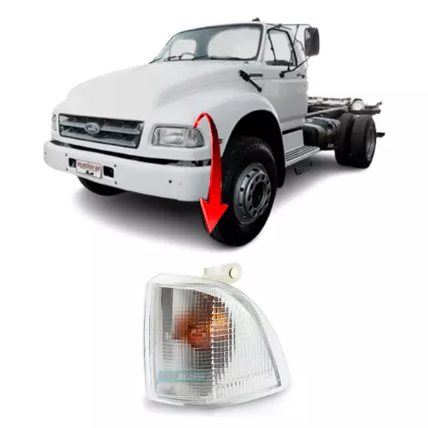 LANTERNA PISCA SETA DIANTEIRO ESQUERDO CRISTAL FORD F12000 F14000 SAPAO 92 A 98 