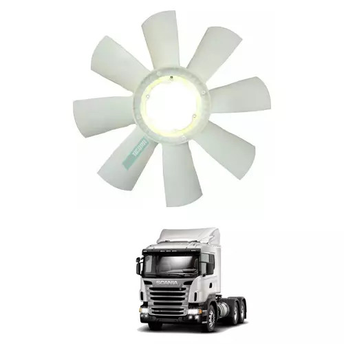 HELICE RADIADOR 8 PAS PARA SCANIA 124 SERIE P.G.R D11 D12 D16 (1422502-1453967-1