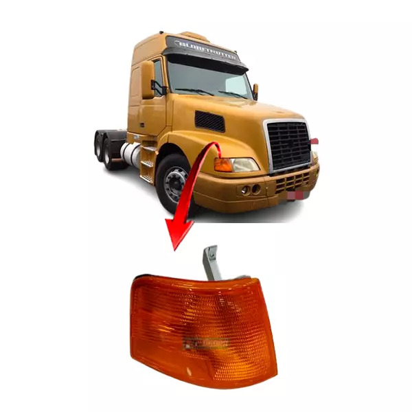 LANTERNA SETA DIREITO AMARELA VOLVO NL10 NH12  BICUDO LENTE ACRILICA  (8129383-P