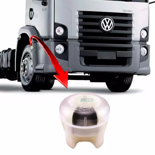 LANTERNA LATERAL ESTRIBO PISCA SEM SOQUETE VW CONSTELLATION - CRISTAL (2R2953037