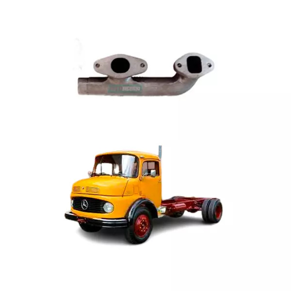 COLETOR ESCAPE BI-PARTIDO (LADO B) MB OM352A TURBINADO 1113 1313 1513 2013 2213 