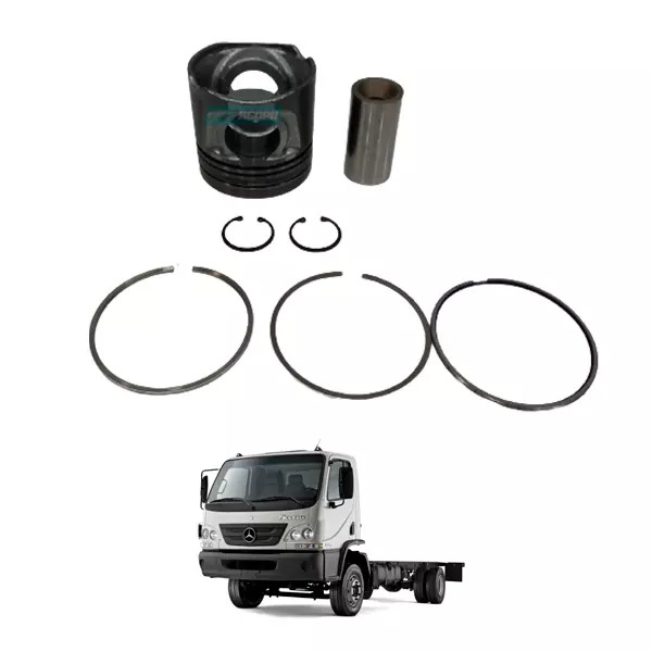 PISTAO E ANEIS DIAMETRO 106,30MM ALTURA PISTAO 0,30 MOTOR MB OM924 OM926 ACCELO 