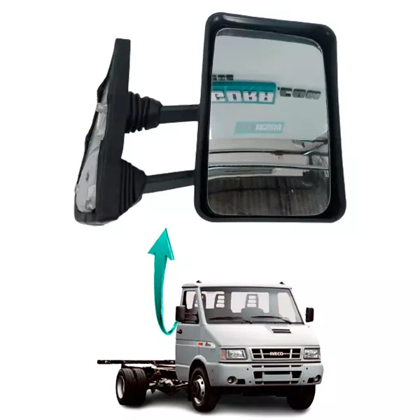 RETROVISOR BRACO CURTO DIR IVECO DAILY 3510 3513 3512 3813 4012 4013 4910 4912 5