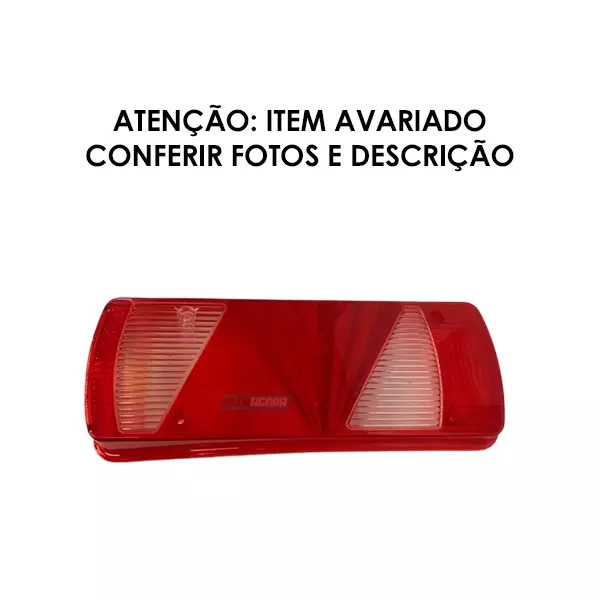 LENTE LANTERNA TRASEIRA DIR COMPLETO LAMPADA COM AVARIA RANDON LINHA S ECOPOINT 