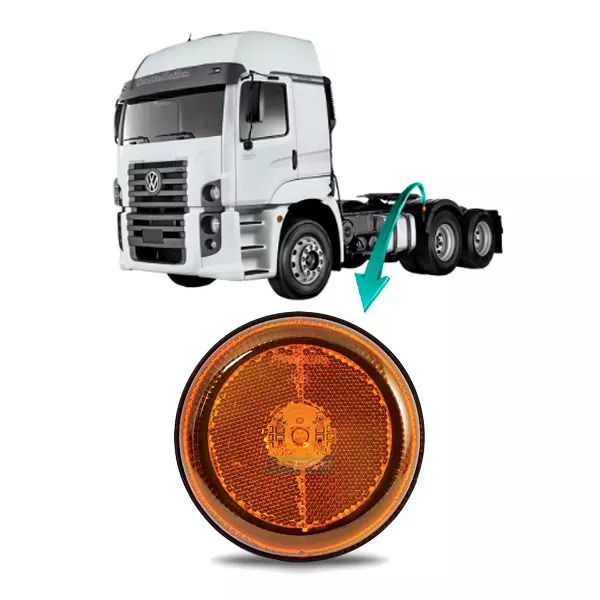 LANTERNA SETA PISCA VW CONSTELLATION 25390 26390 LATERAL E TRASEIRO COM REFLETIV