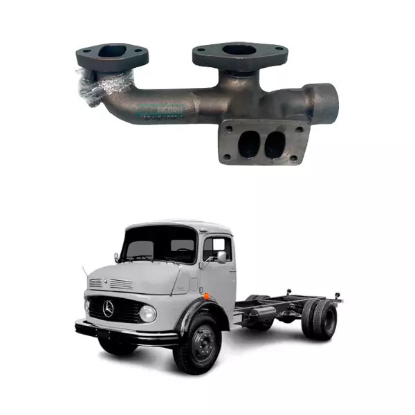 COLETOR ESCAPE TURBINADO INTEIRO MB MERCEDES BENZ OM352A INTEIRO (3521402709,)