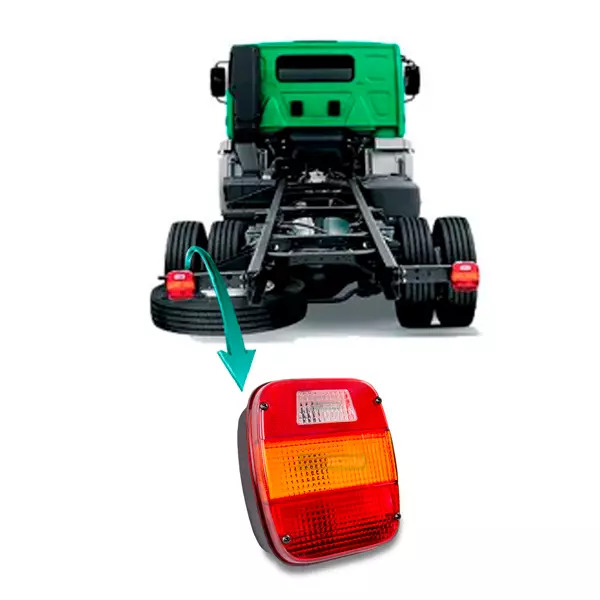 LANTERNA TRASEIRA MARMITAO ESQ COM VIGIA  FORD CARGO 815 1119 1317 VW WORKER DEL