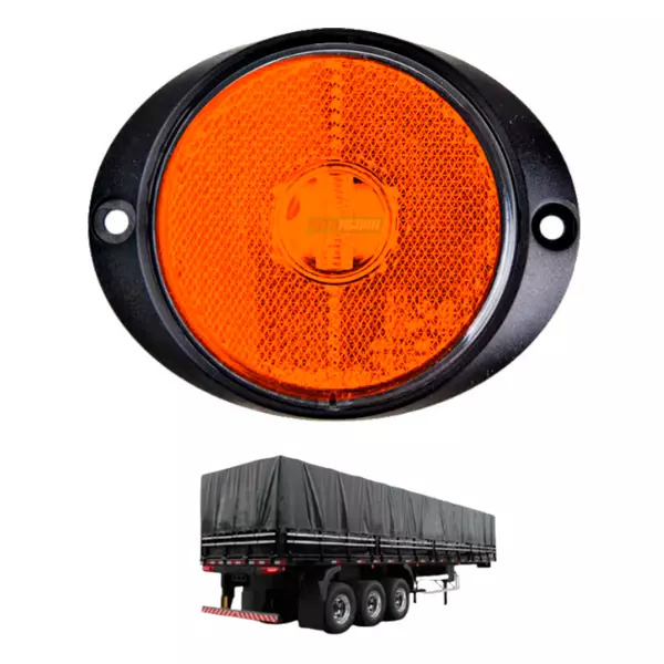  LANTERNA FRONTAL LED CARRETA RANDON 2011 AMARELA VERMELHA VERDE CRISTAL BIVOLT 