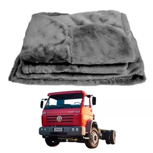 CAPA PELUCIA CHINIL BANCO SEM LOGO VW WORK MOTORISTA CARONA GAUCHA CINZA (446722