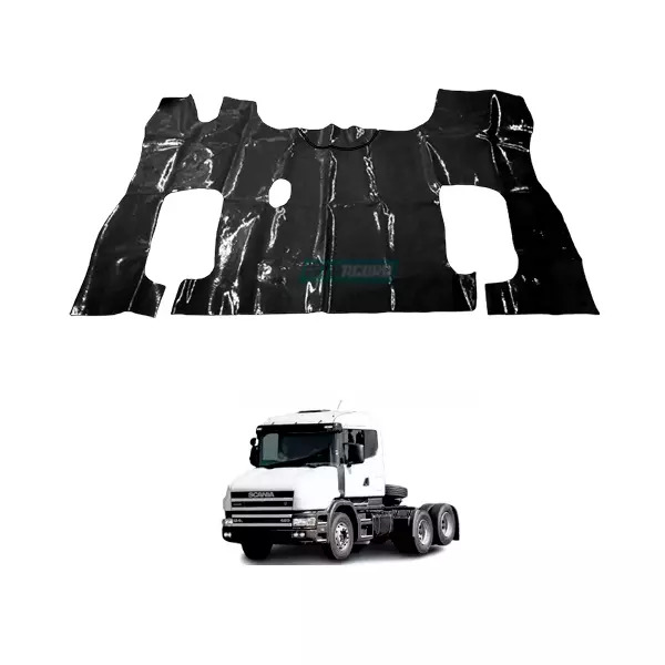 TAPETE VINIL PRETO PARA SCANIA 114 124 1998 BICUDA (PUES409P)