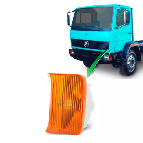 LANTERNA PISCA SETA DIANTEIRA LADO ESQUERDO MB 1214 1214C 1721 CARA CHATA 1989 A