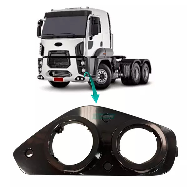 MOLDURA FAROL DE MILHA LADO ESQUERDO FORD CARGO  (DC4612K361BAZXE)