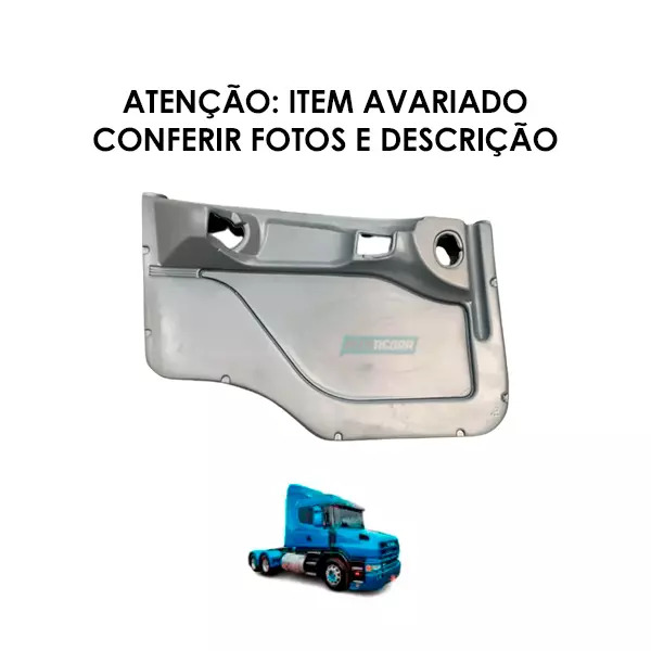 FORRO PORTA ESQUERDO COM AVARIA SCANIA 94 114 124 1996 A 2007 - PLASTICO (134616