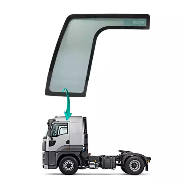 VIDRO FIXO GRANDE CURVO ESQ VERDE FORD CARGO 1317 1517 1717 1722 2428 2628 2632 