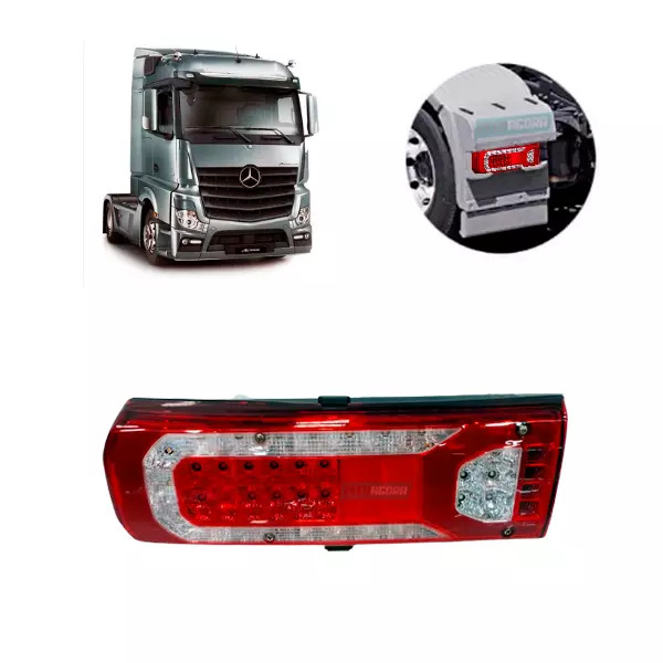 LANTERNA TRASEIRA ESQUERDA MB ACTROS MP4 LED 24V SEM LAMPADA SEM SIRENE (0035443