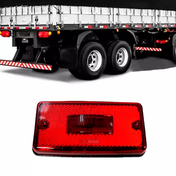 LANTERNA LATERAL FACCHINI RETANGULAR LED BIVOLT SOQUETE EXTERNO VM 2039 SINALSUL