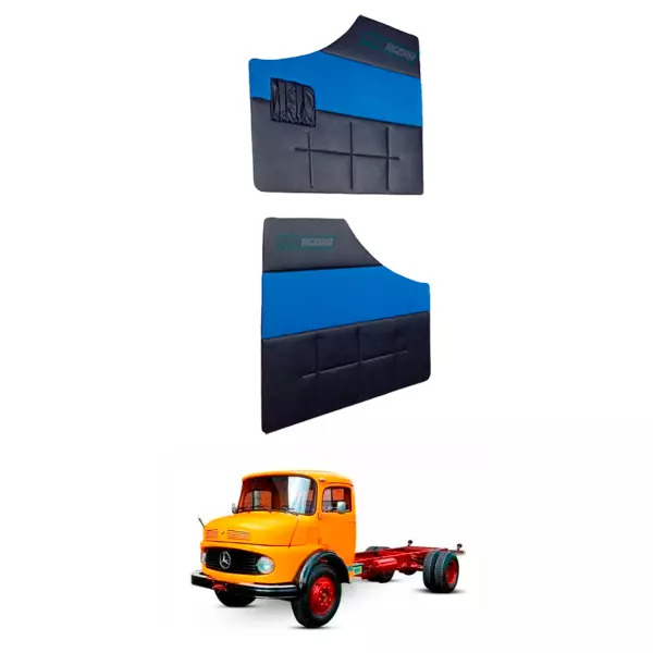 PAR FORRO PORTA VELUDO COM BOLSA AZUL MB 1113 1114 1313 1518 1519 (M412014)