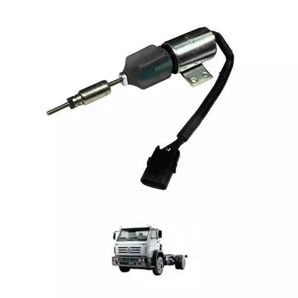 VALVULA SOLENOIDE MOTOR MWM VW 13180 15180 17210 23210 PLUG OVAL COM 3 SAIDAS 12