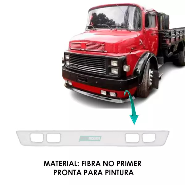 SPOILER FIBRA BRANCO MB 1113 1313 1513 2013 2213 CARA PRETA 4 FAROIS CENTRO FECH