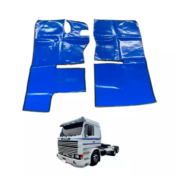 TAPETE VINIL AZUL BANCO CARONA PARA SCANIA QUADRADO 113 ANO 1992 (PUES421A)