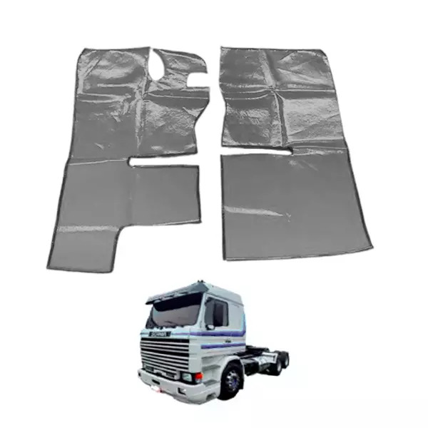 TAPETE VINIL CINZA BANCO CARONA PARA SCANIA QUADRADO 113 ANO 1992 (PUES421C)