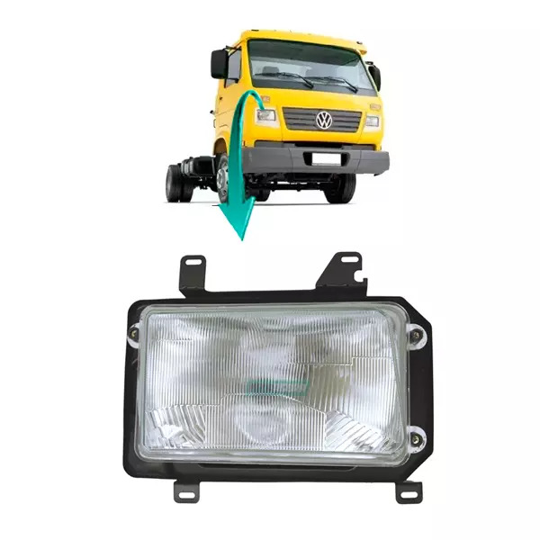 FAROL DIR VW 7110 7100 8120 8150 7120 8120 8150 9150E - 2000... H4 (2RD941008_)