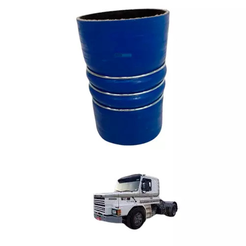 MANGUEIRA COM ANEIS ACO AZUL SILICONE PARA SCANIA 112 113 142 (488368WW)