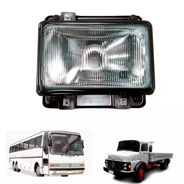 FAROL ALTO LAMPADA H1 MB 1113 1114 1313 1513 2013 CARA PRETA 1983 A 1992 ONIBUS 