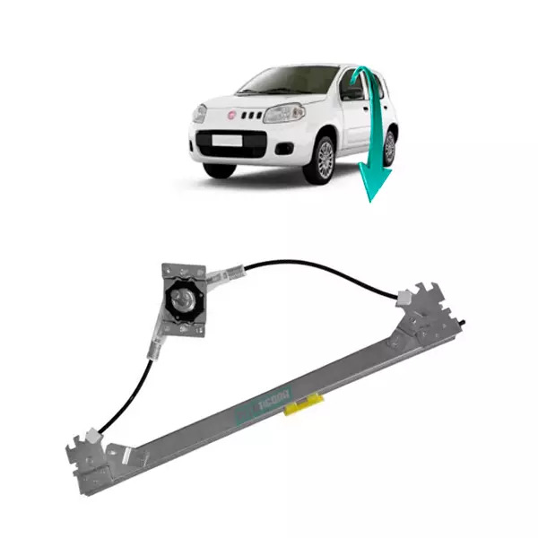 MAQUINA DE VIDRO MANUAL 4 PORTAS DIANTEIRA ESQ UNO10 EM DIANTE VIVACE WAY SPORTI