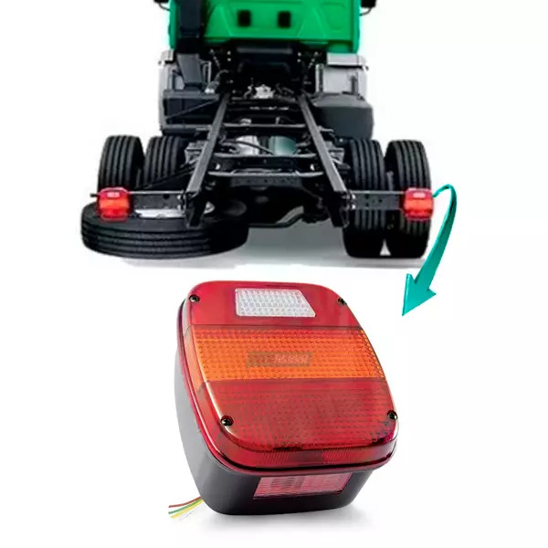 LANTERNA TRASEIRA DIREITA VW WORKER TITAN CONSTELLATION FORD CARGO F4000 - SEM V