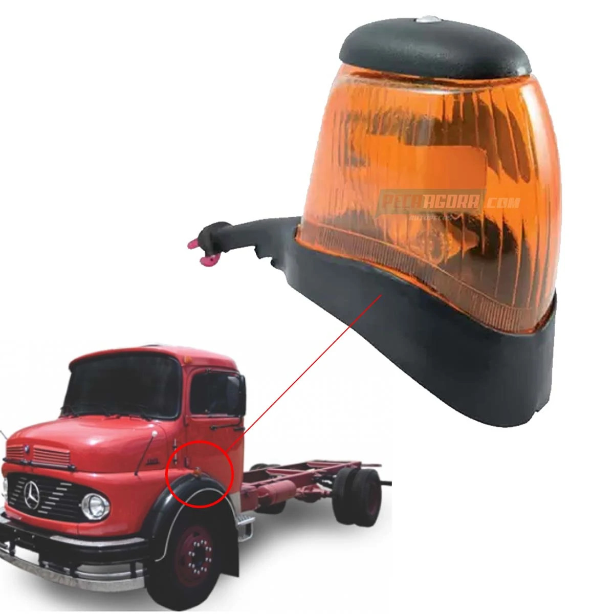 LANTERNA SETA DIANTEIRA MB AGL L 1113 2213  MERCEDES BENZ (3448227120-PL05140001