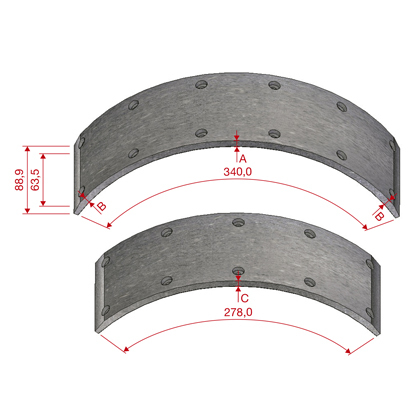 LONA FREIO TRASEIRO DF672DNA58 STD (6005099056007|)