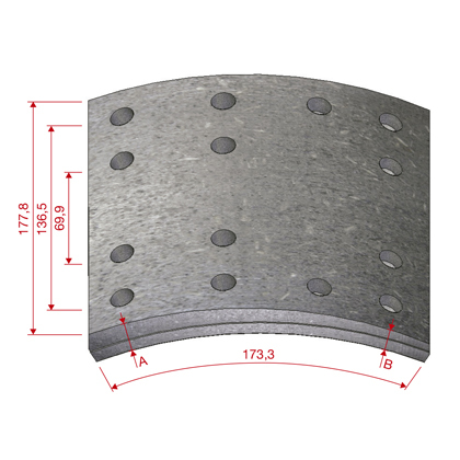 LONA FREIO TRASEIRO 0464T STD (T12698159.)