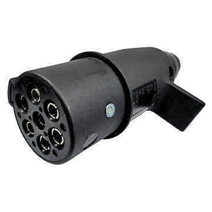 TOMADA ELETRICA ENGATE MACHO 7 POLOS BIVOLT. (DNI8312)