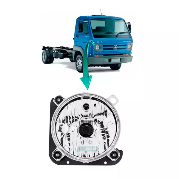 FAROL DIREITO H4 VW DELIVERY 8150 9150 5140 5150 8160 9160 10160 10160 PLUS 1316