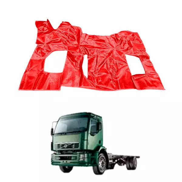 TAPETE VINIL VERMELHO VOLVO VM 23 CABINE DUPLA (PUES607V)