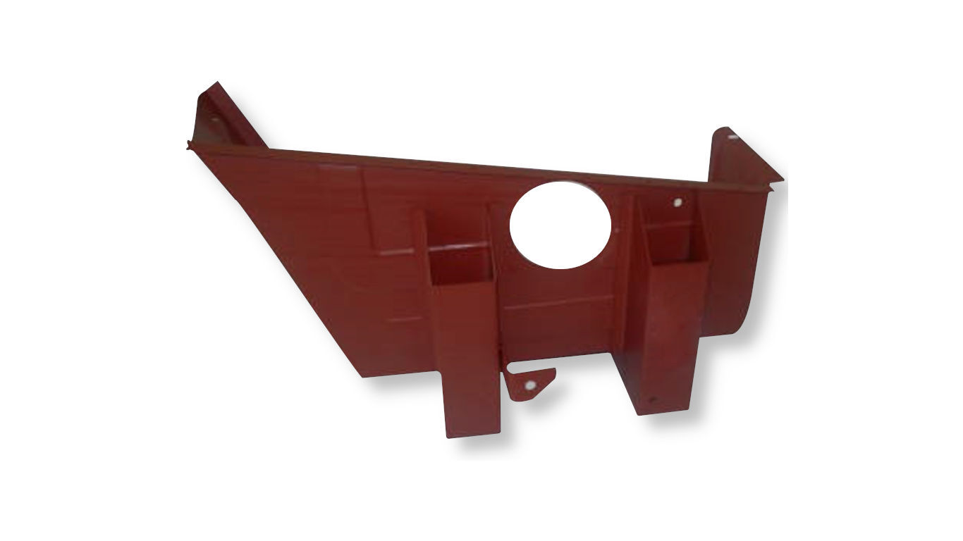 SUPORTE ESTRIBO TRASEIRO MERCEDES BENZ 1214/1618 BICUDO ESQUERDO CHAPA AMALCABUR