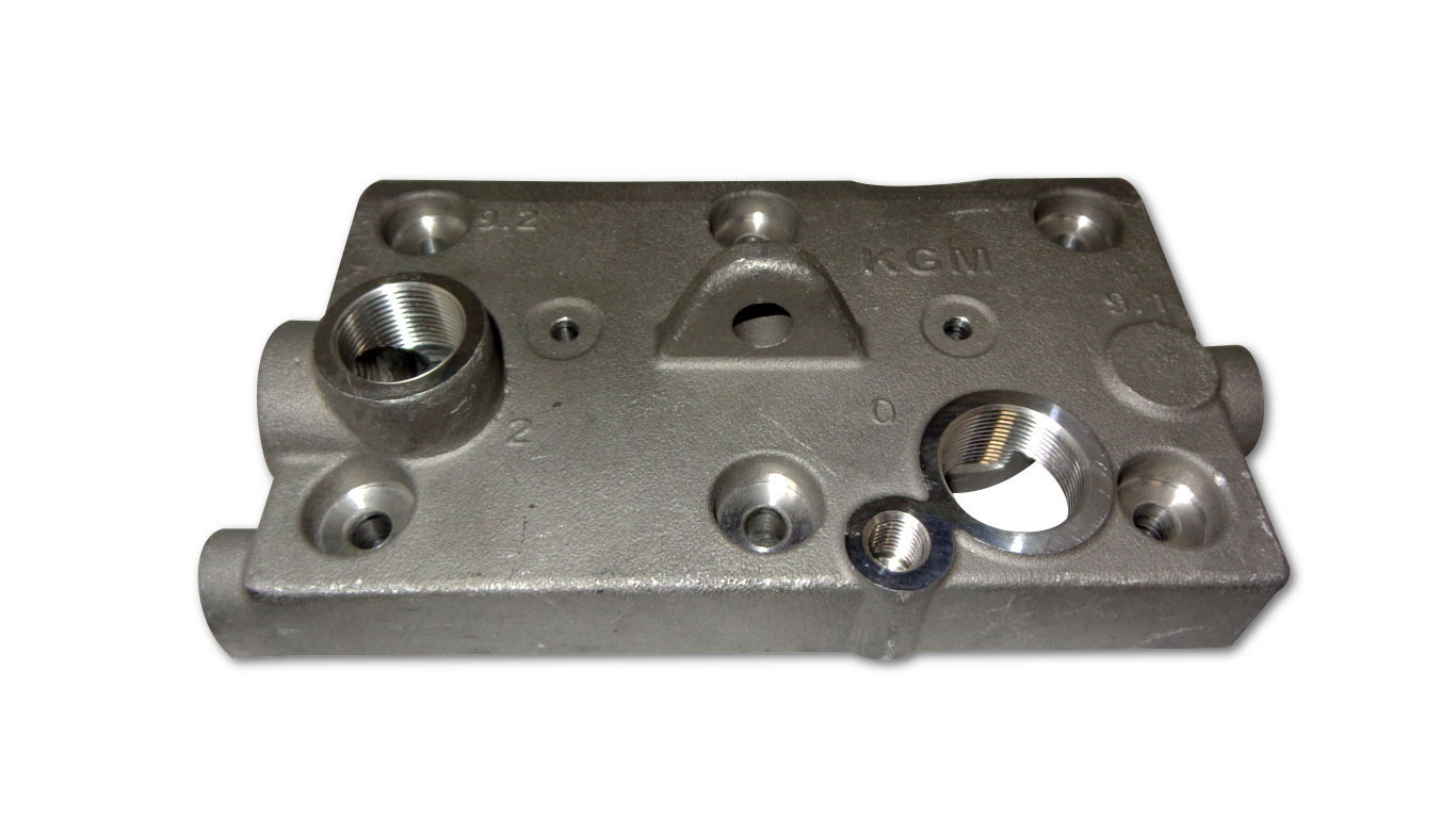 TAMPA CABECOTE COMPRESSOR AR 2 CIL MBB AXOR COM MOTOR OM457 (9125101040-T)