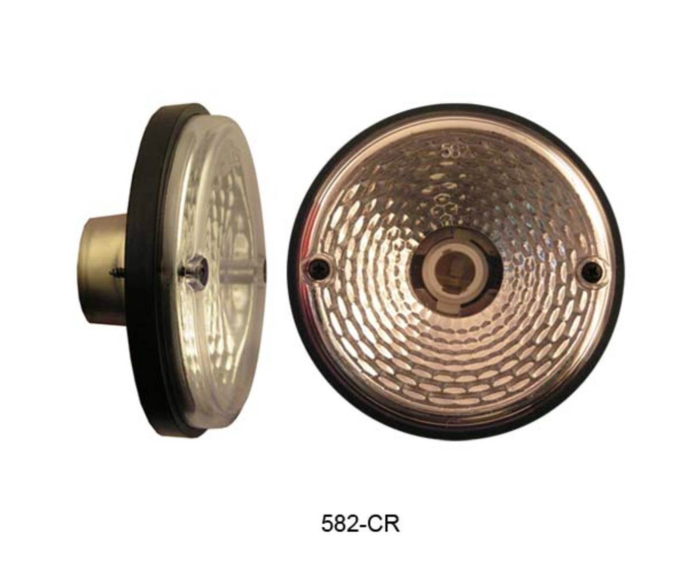 LANTERNA REDONDA COM 2 FUROS LENTE LISA CRISTAL BRANCA (PL05820002)