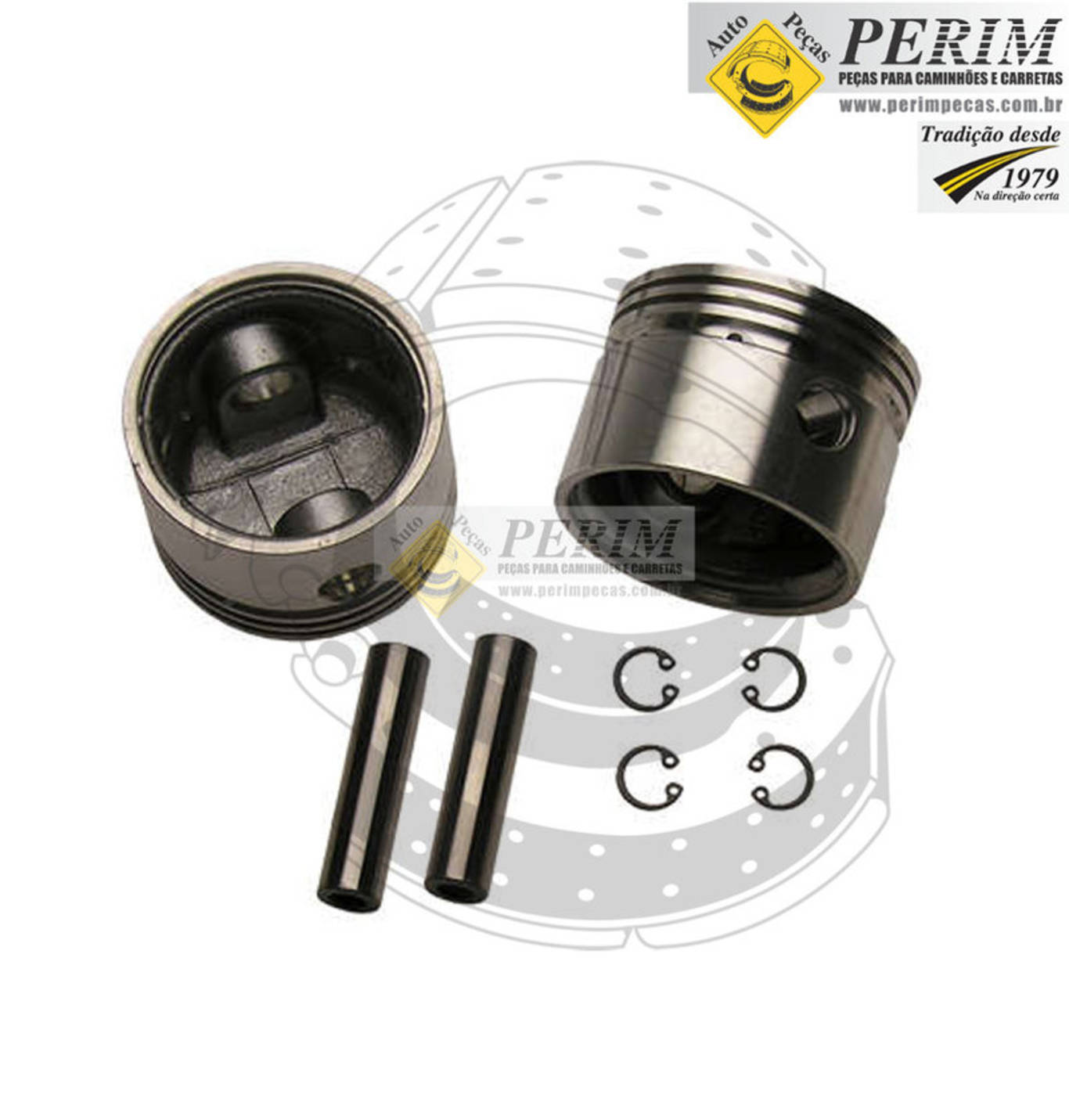 JOGO DE PISTOES PARA COMPRESSOR EL 1300 1600 MODERNO 0,010'' (101031505)