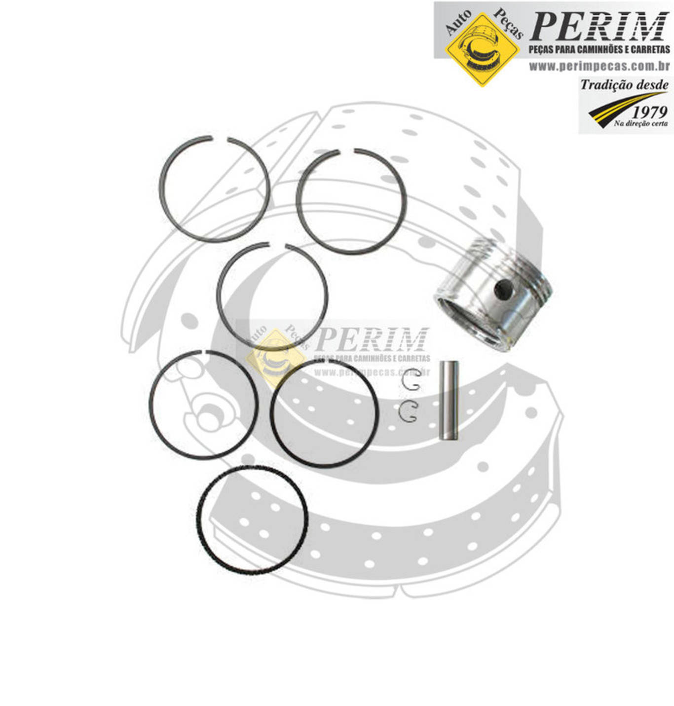 PISTAO-ANEIS STD COMPRESSOR AR HOLSET 80MM MOTOR CUMMINS 4B FORD CAMINHOES 814 (