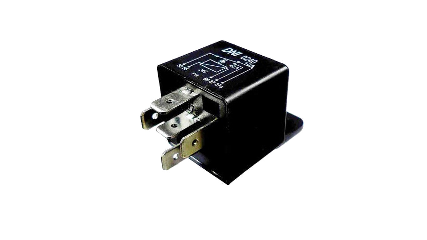 RELE AUXILIAR UNIVERSAL DIRETO 05 TERMINAIS REVERS.24V 40/10A TOP (3865427719)