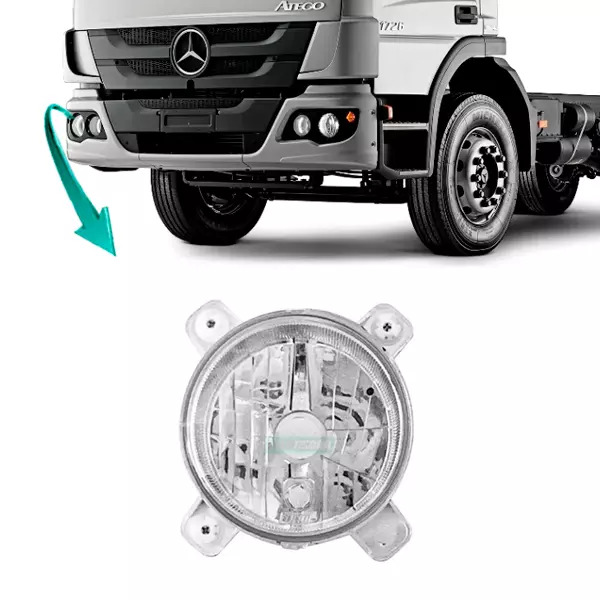 BLOCO DIREITO FAROL BAIXO MB ATEGO ATRON ACTROS 2426 3030 1726 - 2012.. (0028205