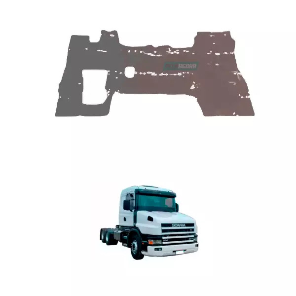 TAPETE VINIL CINZA SEM RECORTE DO BANCO CARONA COM CAPO PARA SCANIA 114 124 ANO 