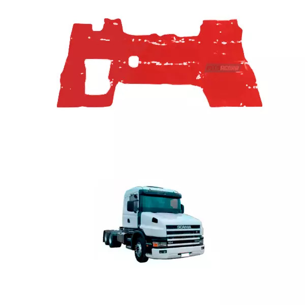 TAPETE VINIL VERMELHO SEM RECORTE DO BANCO CARONA COM CAPO PARA SCANIA 114 124 A