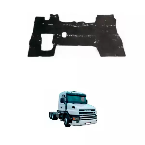 TAPETE VINIL PRETO SEM RECORTE DO BANCO CARONA COM CAPO PARA SCANIA 114 124 ANO 