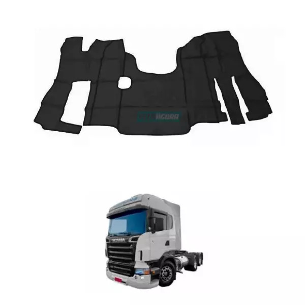TAPETE VINIL PRETO COM CAPO SEM RECORTE DO BANCO CARONA PARA SCANIA HIGHLINE R M